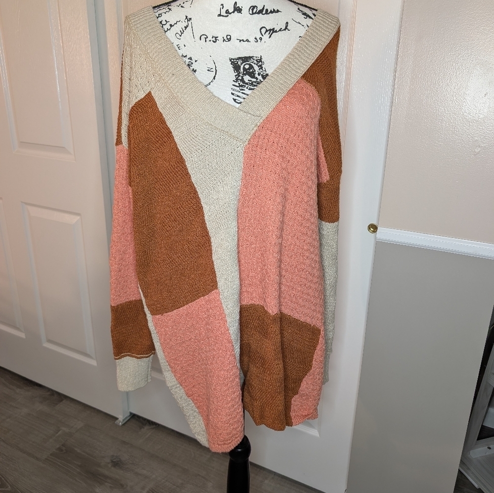 Free People Colorblock Sweater Romper